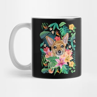 Tropical Short Haired Red White Chihuahua 1 Mug